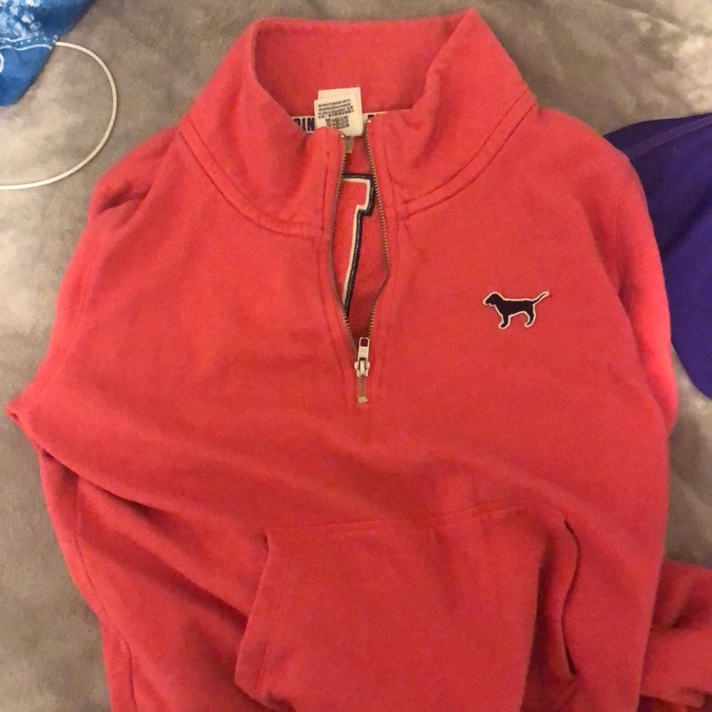 Pink zip up worn once pink brand